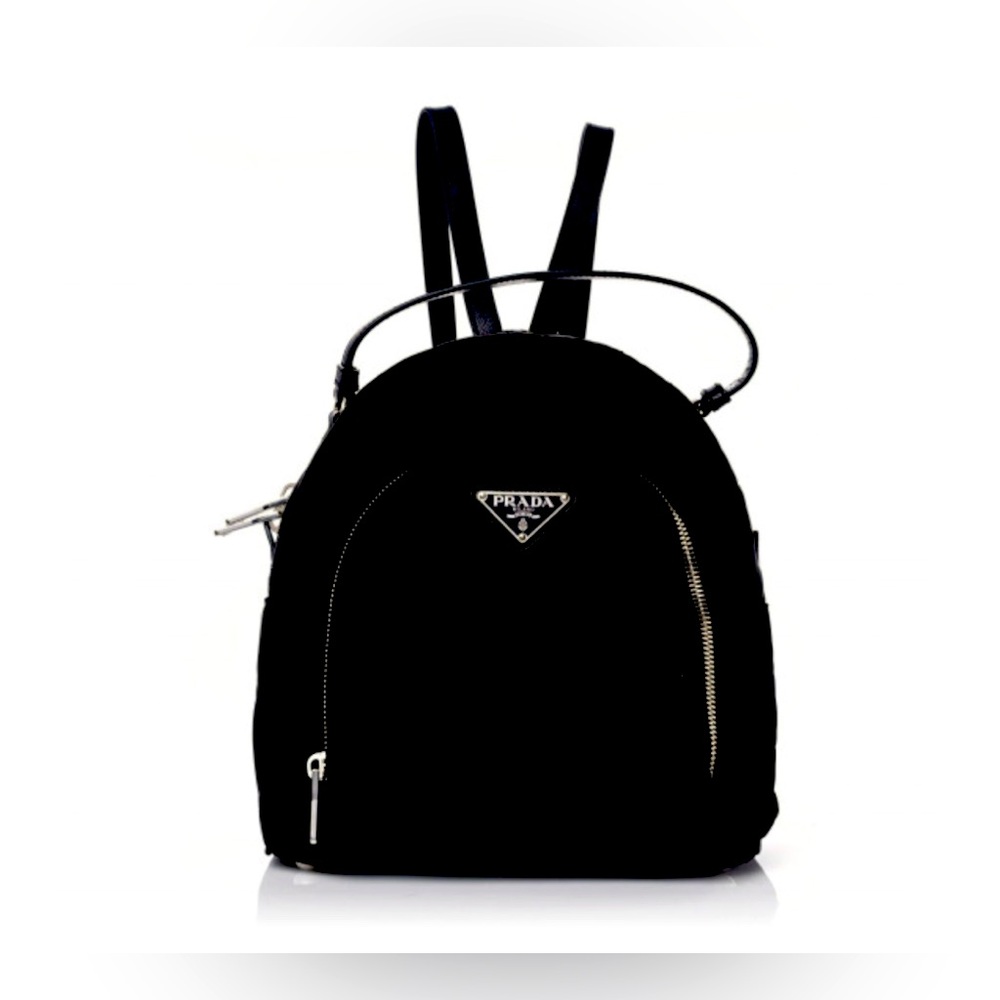 PRADA TESSUTO IMPUNTU QUILTED NYLON BLACK BACKPACK GENTLY WORN